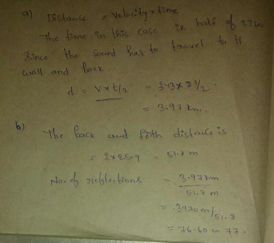 a) 2.3 -the (inne ?n this case fg half 킹 23(e 2 all and be 3.97 b) S1.2 m