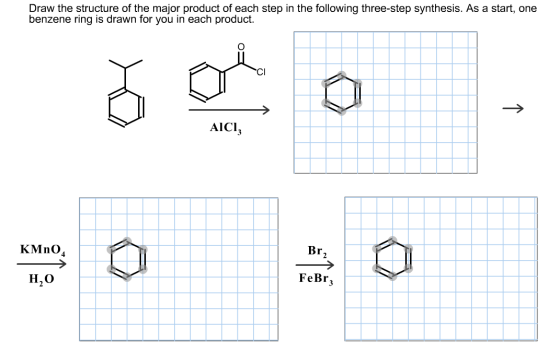 Draw the structure of the major product of each st