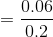 = \frac{0.06}{0.2}