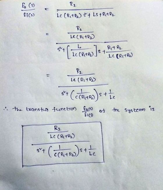 Eics) Lc (RtR₂) St Ls + RtR₂ R Le CRITRO st[ic Cente) Is + ho LC (R1+R₂) S7 (CCRAR) s + 1 h the transted function tors fily o