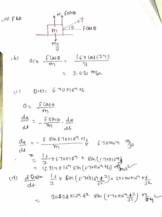 AN Fsino a FBO - caso i 1 ib) ace Flalo 16x cas (27) ac m 7 = 2.036 mlor W Oizb. 6.70x1044 az fcaso da =_ Esine, de at m dhe