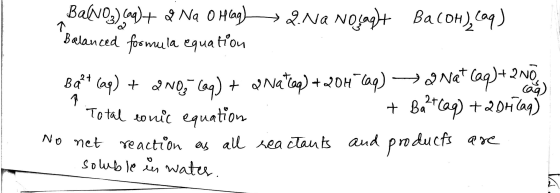 Balvo,) (aq) + Q Na O Hag) 2 Na Nogaght BalUH!, Balanced formula equation Bat (aq) + 2NO, (aq) + au Nataq) +204 cap) > Q