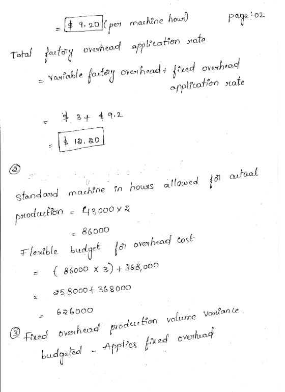 page02 - $ 9. 20|(pen machine hown) Total factory overhead application state - Variable factory overhead + fixed overhead app