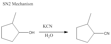 SN2 Mechanism KCN OH - CN HO