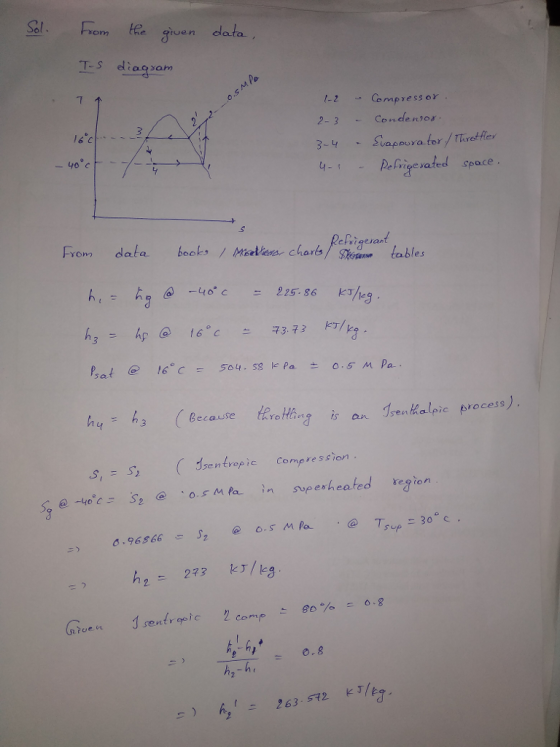 Sel remte given data T-S eliagsam 1-2Compress or 2- 3 Conde rsor -40С 4- t space Fyom data beoks / Misebesesr chars /erm tab