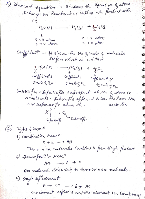 s) Blanced equation anced equation at shows the Equal No. of atom Scharges on Reactant as well as the forocluct ride hool Hig