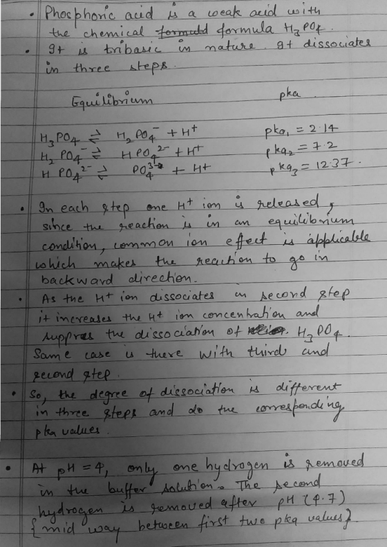 Phosphone aud a voeak oiol usith at dissociate pke 2 14- achion a im em equilibrum Sv condlihon ohich maker the ecuhon to in