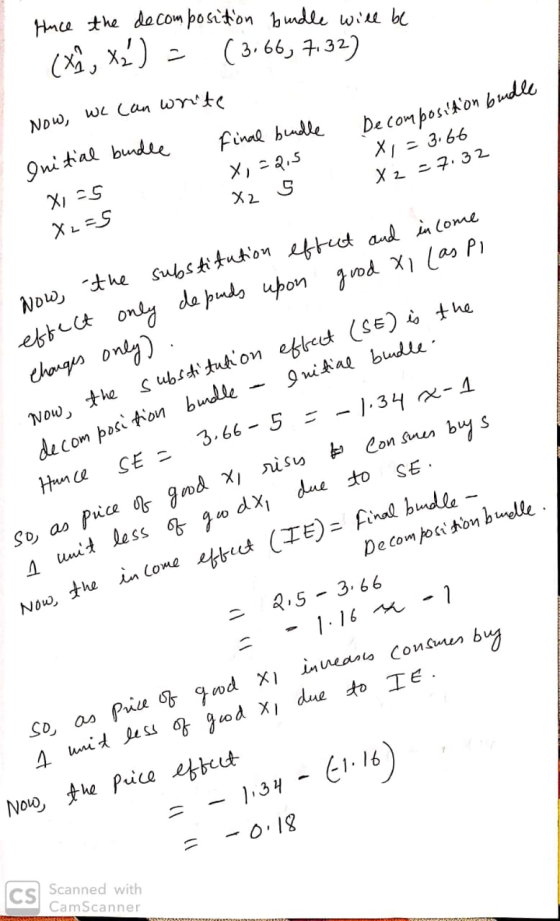 Hence the decomposition bundle will be (x, xz) = (3.66, 7.32) Now, we can write Onitial bundle final bradle x =2,5 X2 S becom