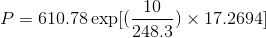 P = 10 610.78 expli-一一) x 17.2694 1