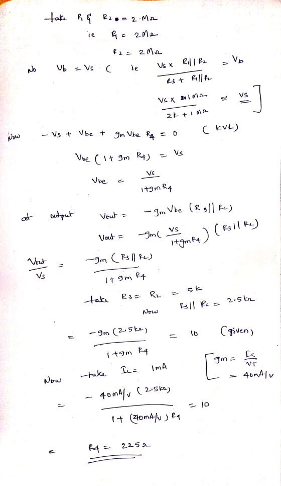 take P, & R20 = 2 . M. ie Rc 2me P2= 2 Mus Ub = Vs . c ie Us x Rill R Rst Rilla No = Vb VS X Dilma a vs L - 2ktima -KVL) - No