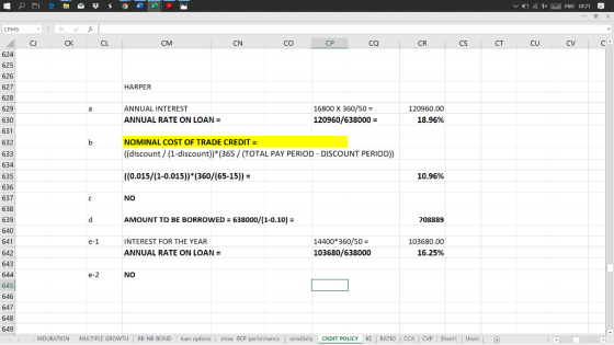 VO A 1x 8 ENG 0121 . х CP645 CJ CK CL CM CN CO CP CQ CR CS ст CU CV 624 625 626 627 HARPER 628 16800 X 360/50 = ANNUAL INTERE