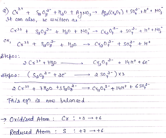 3 9) Cr + $0 O + MgO + AgNO3 7.(66,07) + Son +H* + NO; It can also be written as - Cost & SO + HO + NO C6 0 - - Soo + 1t+No o