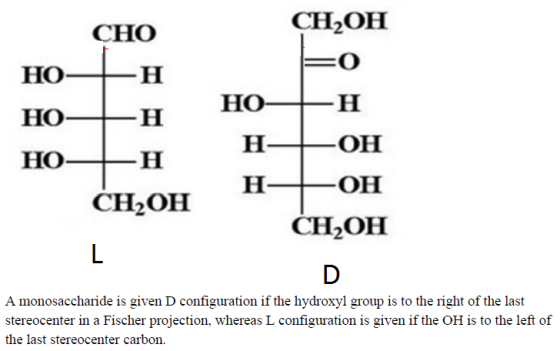CH2OH CHO но но но но он он CH2OH CH2OH A monosaccharide is given D configuration if the hydroxyl group is to the right of th