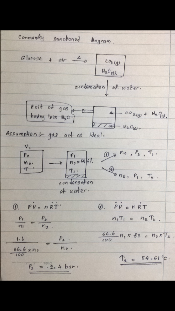 Conmunity saconed dag ram Glucose + ar-a-o co 오(92 AscumpHonk、gas-act as ideal. V. Po めu. Ps TI no, Pi, T can dens ahoo ot wa