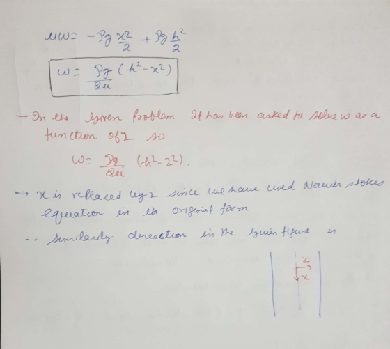 Mw=-Pq x2 + Pg ² asked to solue w as a In the Giren Boblem It has been function of Z so Wa Dg (h2-22). x is replaced ley2 sin