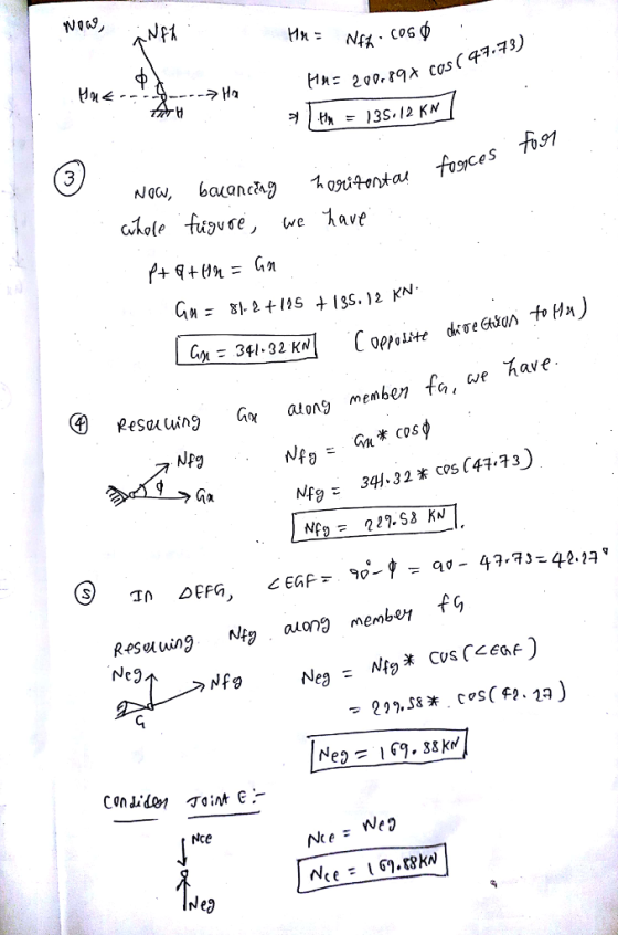 00, 89 cos(q:จ-79) 3S. 12 KN → Ha ckote fuzvse, we lave memben f .we ave aions 1a member fG NeO Nce Nes