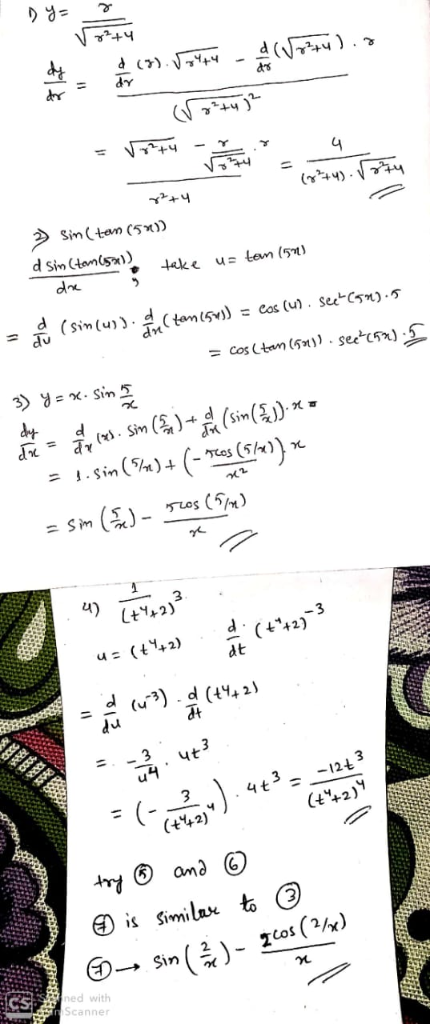 ds 4 htt Sin(tam (5*)) d Sin tam(s) teke u tem (5t) d (sin(u)). d (fonl5vs) eos (u) secc5n). cos tan (5n)) . seec5a) -5 3) y=
