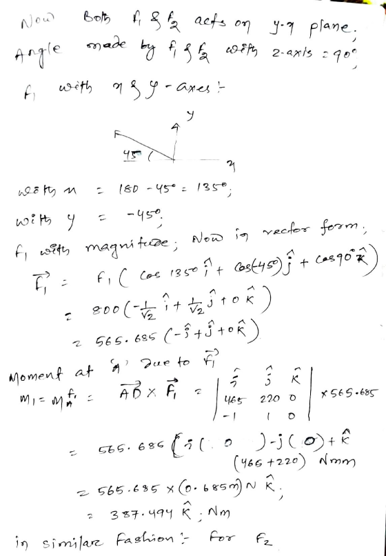 Now Both A & A acts on yon plane, by f g h with z-axis = 900 made Angle A with as graxes у 45 / 21 wolt n 180-450 1350 with y