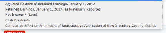 Adjusted Balance of Retained Earnings, January 1, 2017 Retained Earnings, January 1, 2017, as Previously Reported Net Income (Loss) Cash Dividends Cumulative Effect on Prior Years of Retrospective Application of New Inventory Costing Method