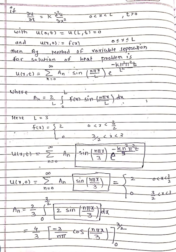 24 = 334 0474 ; 670 with ulot) = u(1, t) = 0 and 412,0) = f 033?L then _By Method of variable seposenon for solution of heat
