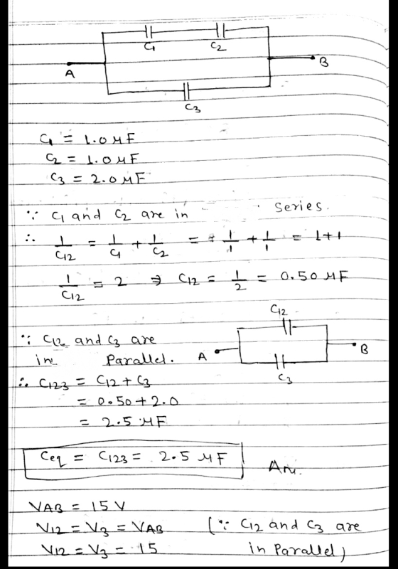 th ₂ B А HE a = l.omE ₂ = 1.OME 3 = 2.0 ME Series. G and 2 are in Hat + į + tt -1 1 412 & C12 = 0.50 ME - C12 C12 B А At Ce