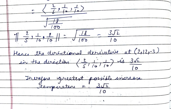 륭 tes 18 18 18 352 10 12 totalt Hence the directional derivative at (2,12,-3) in the direction ( 1 ) is 31 Sheryone greatest
