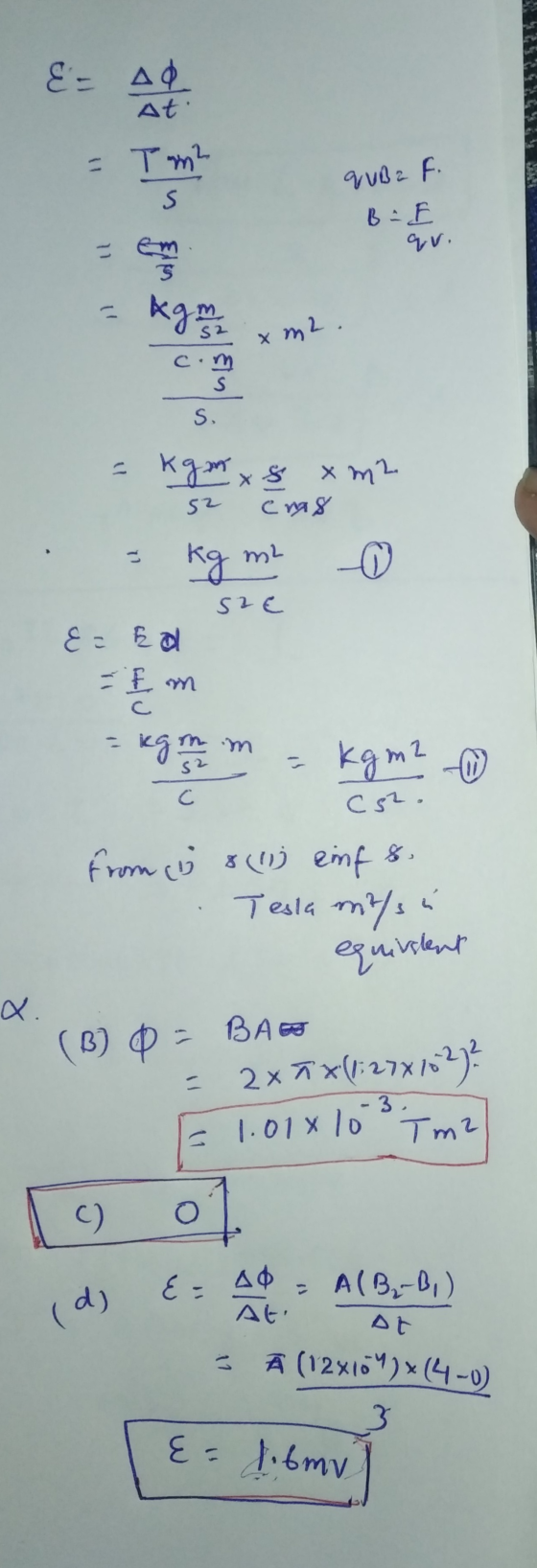 &= Ad At. = Tm² S quB2 F. B-f qu 3 S2 = kgm co xm2. S. =kgmxs x m2 cms 52 = e kg mi sac E = Fal F Em kgrh m kg m? - C csl. fr