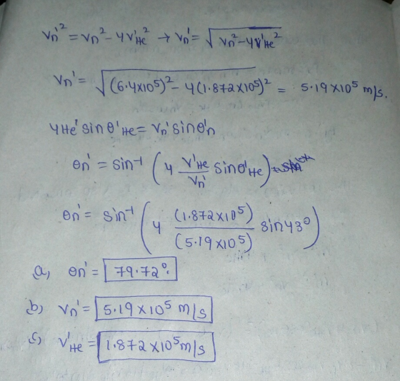 he Sino 8p= Sin. 8iny3 (519 X10) , en 42 b) = | 5,19 x 102 m)