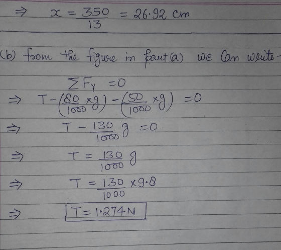 之 ~ _ 3.50 = 26.92. Cm 13 b) toone らし三1-274 N T