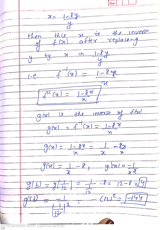then d 210 1-84 y this 24 th He inverse after replacing by 1-8 y (x) | - 8 4 (2) 20 in ना 1-e. M (x) |-84 fail Inverse 9-M) स