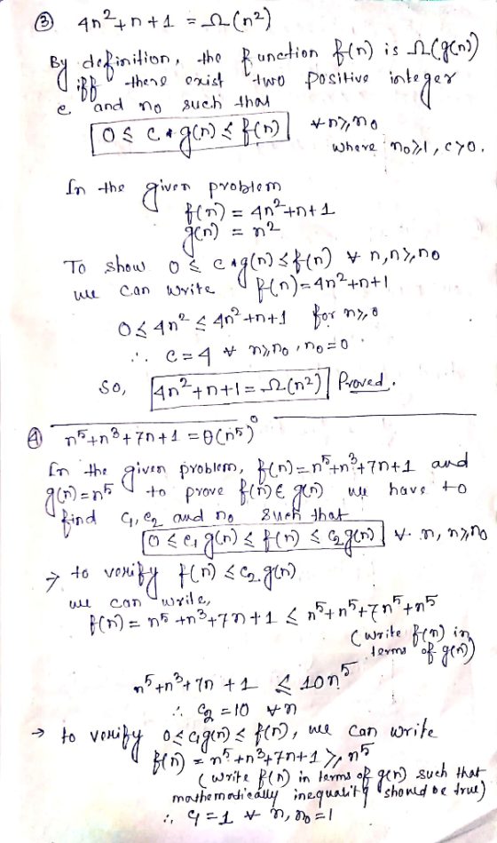 4n2 n+ (n*) (3 dinon,hunetionn) is wo PosiHveintea -theng oxist and no such tha O S C Whave mo,cy0. 34 J To show o cg(n)n) ¥