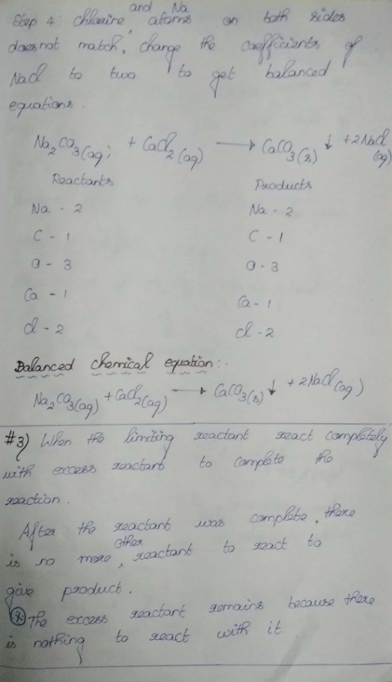 and A Step 4 chleaire atoms on both sides does not match, change the coefficients Nad to two to get balanced ! equations Na,