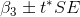 \beta_3 \pm t^*SE