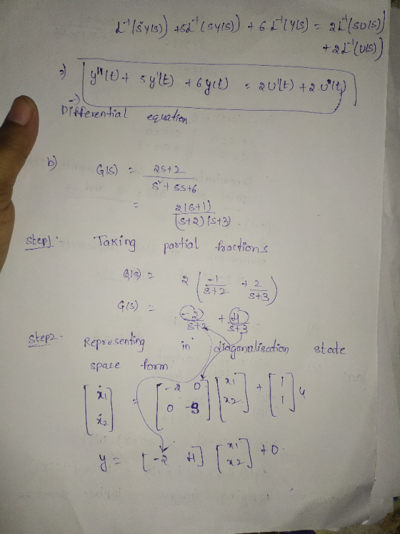3 [y (t) + 5yllt) et 2(šyis)) +sc [syis)) +62 1415) - ac(sus)) +2dus)) + 6 yet) QUt) +2.0lt 6) 42 Differential equation