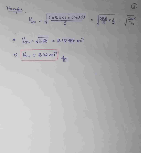 Therefore, Vom - 16 x 9.8 x 1 x Simlos foto nge- 10 9 Vem = V5.88 = 2.42487 mi! Vem ~ 242 ms) Am