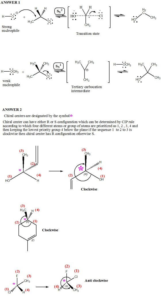 ANSWER 1 HH HOY CH3 H3C a CH3 Strong nucleophile Transition state Xeyalam = XY 12x HzC CH H3 CH3 H H- CH3 + OCH₂ H₃ HO CH3 CH