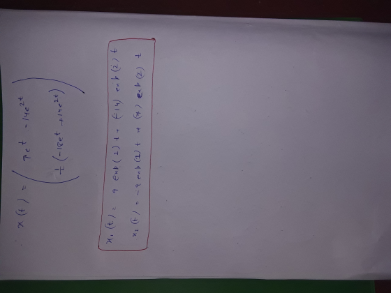 x (t) = get -14e2t Ź (-18et flue2t) 9 eup (1) te flu) enb (2) t (t. 1 = 2 (t) = 9 enp (1) t e (7) enk (2) t
