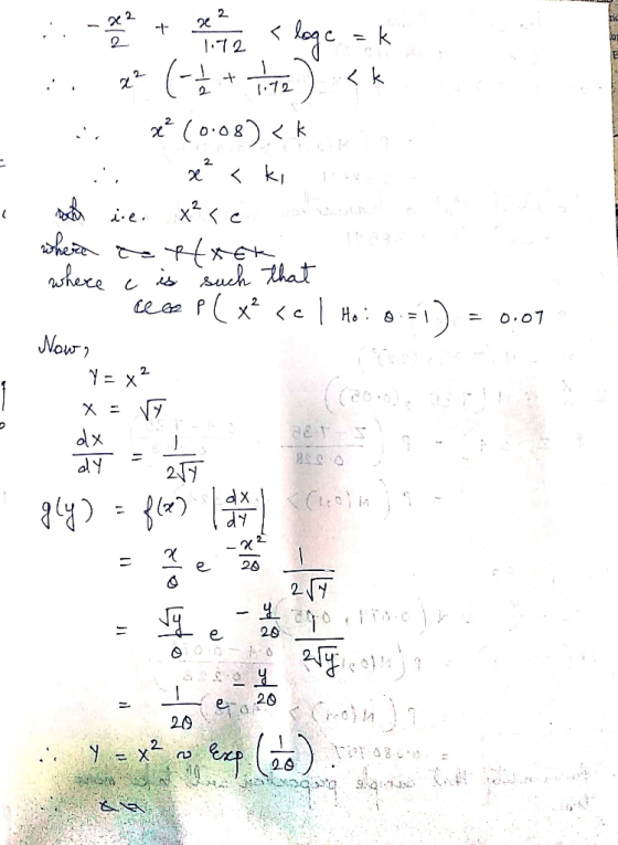 ::- inz ist ii te < loge =k ( + tite) <k (0.08).<k De < ki where to exek.. where c is such that . ceco P(x² <ol Ho : 0.= 1) =