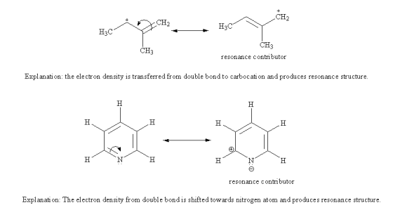 CH2 CH2 H3C CH3 CH3 resonance contributor Explanati on: the electron density is transferred from double bond to carbocation a