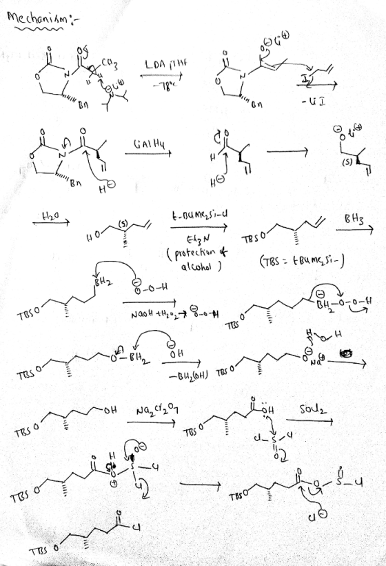 Mechanism 0 GAl Hy alcohol ) BH 0-o-4 TOSO TBS。 Na Sou TOS 니