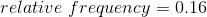 relative \ frequency=0.16