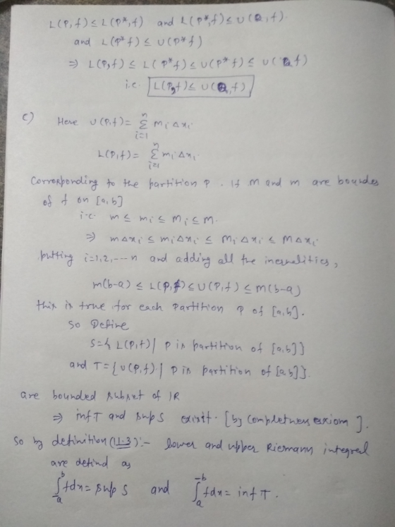 L(P, f) < 2 (P*, f) and h(p* , f) LU (Bit). and L (p* f)<UCD*f). = L(P; f) EL(p*f) < u (p*f) £ uc Paf) i.e. IL ( Pagt ) LUB,