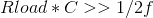 Rload * C >> 1/2f