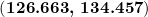 \small \left (\textbf{126.663, 134.457} \right )