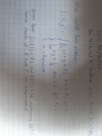 () Mcbrita) Use MCG, tad to confirm your answer to (ii) Abe Also assoab here please? f(x,y) = 22 (x+y + 1) x= 1, 2; y = 2 1 a