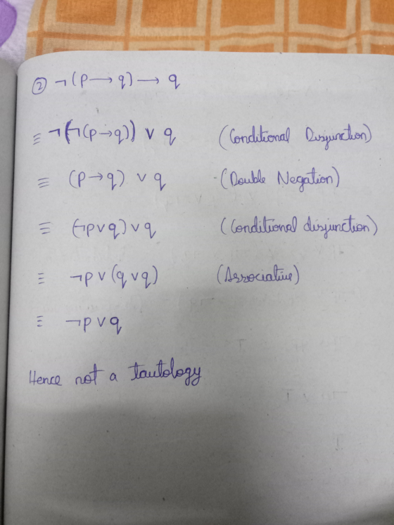 ② (P 9 9 (Conditional Disjunction (Double Negation) fi(piq)) vq (P q) vq = Ep vqdvq & upv (quq) upvq (Conditional disjunction