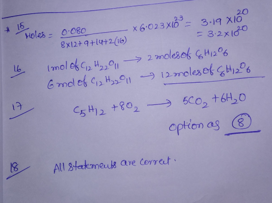 15 Holes 0.08o 20 3.19 X1O = 3.2x100 23 x6.023 X1O 8x12+9+1442(16) molesof Hio6 mol ef , H Gmdef 2 H 22011 2 12molesef H26 +6