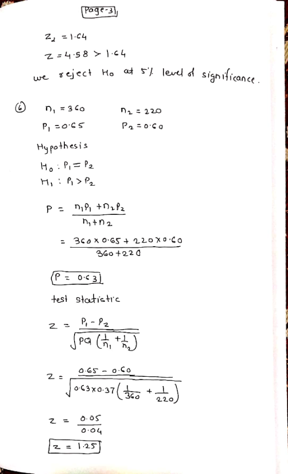 at lexel di significance Hypothesis 2. tesl stactistic 2 ni hi 2 o.04 -125