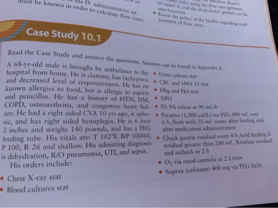 the IV administration set ust be known in order to calculate flow rates. 1.) or We diration hours) e ml) using the flow rate