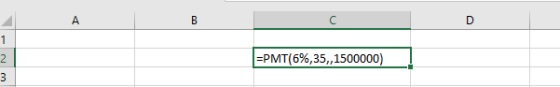 =PMT(6%,35,,1500000)
